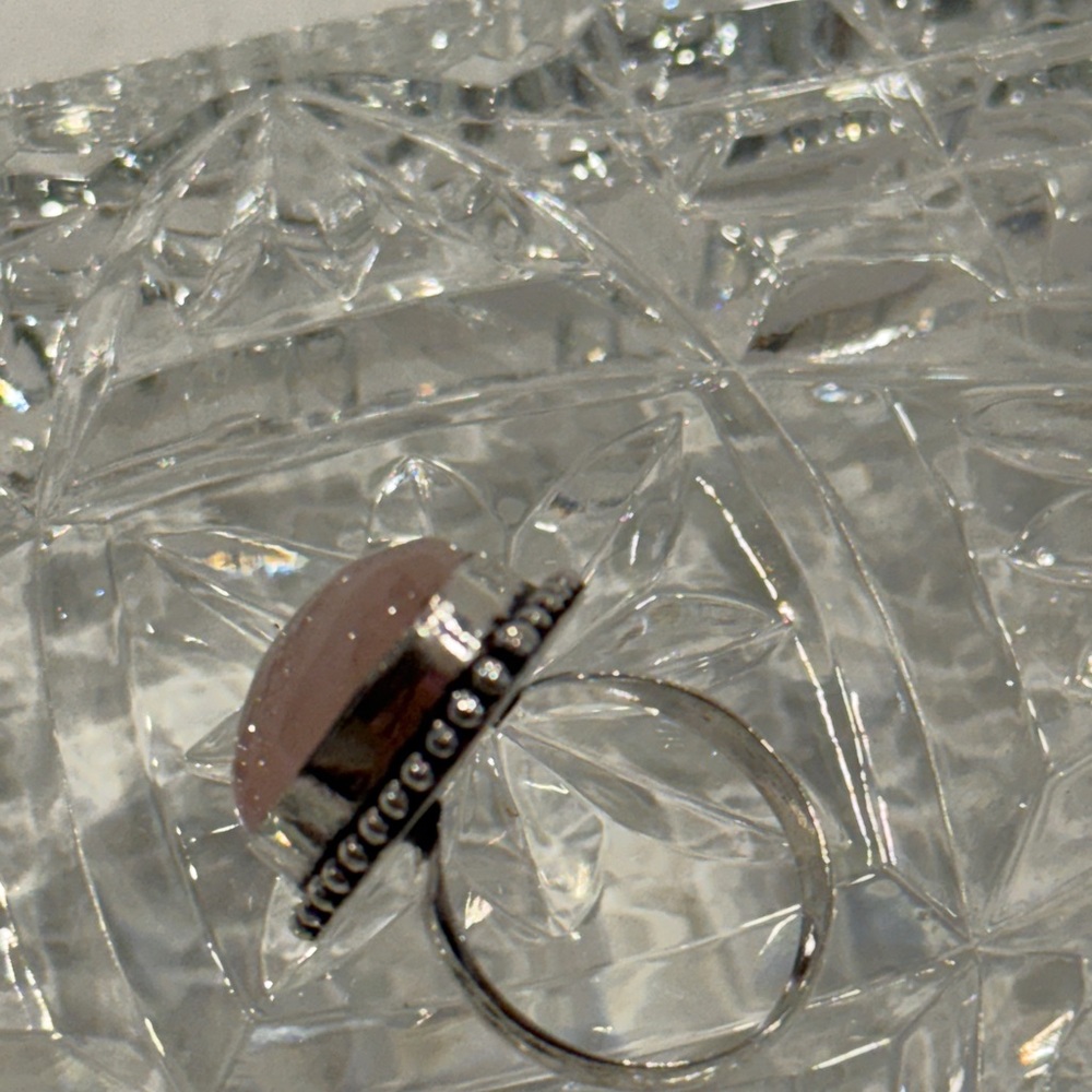 🆕 Genuine Rose Quartz Ring in 925 Sterling Silver – Size 7 🆕 - Picture 8 of 9